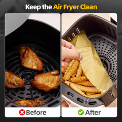 AODPWEN Air Fryer Liners close-up showing non-stick surface