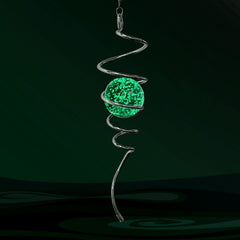 Aoedelyart Glow in The Dark Wind Spinner Tail 13in with glass orb
