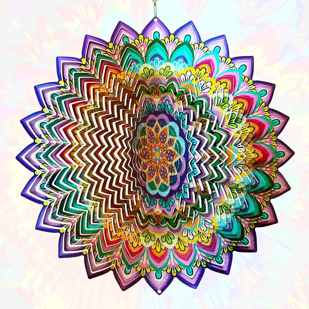 Aoedelyart Mandala Lucky Clover Wind Spinner front view