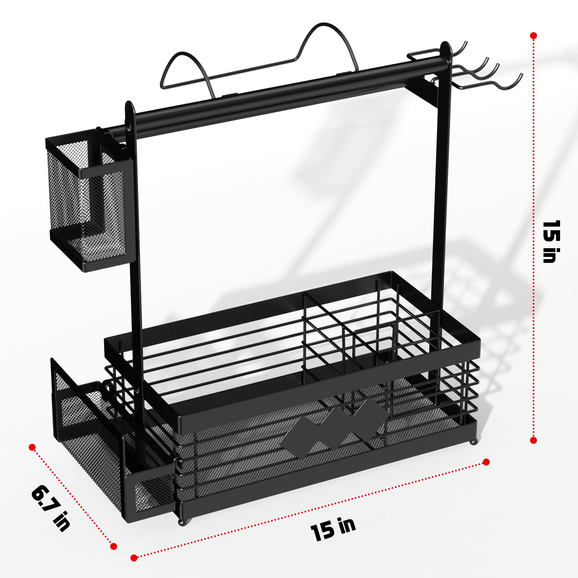 Aofmee Grill Caddy with detachable plate and cutlery holders