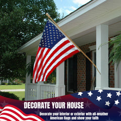 AOKIIE American Flag showing heavy-duty brass grommets