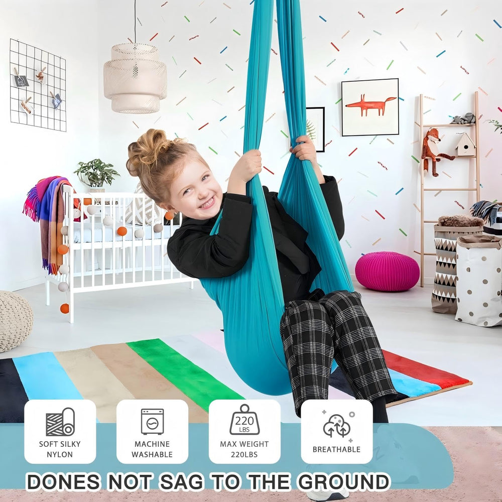 Aokitec Sensory Swing in a garden setting