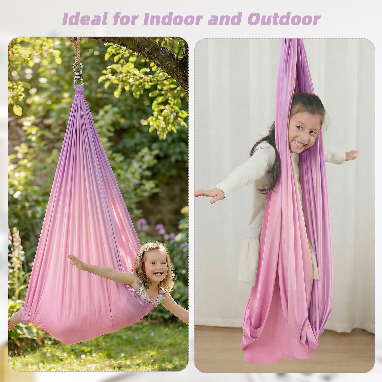 Aokitec Sensory Swing set up in a backyard play area