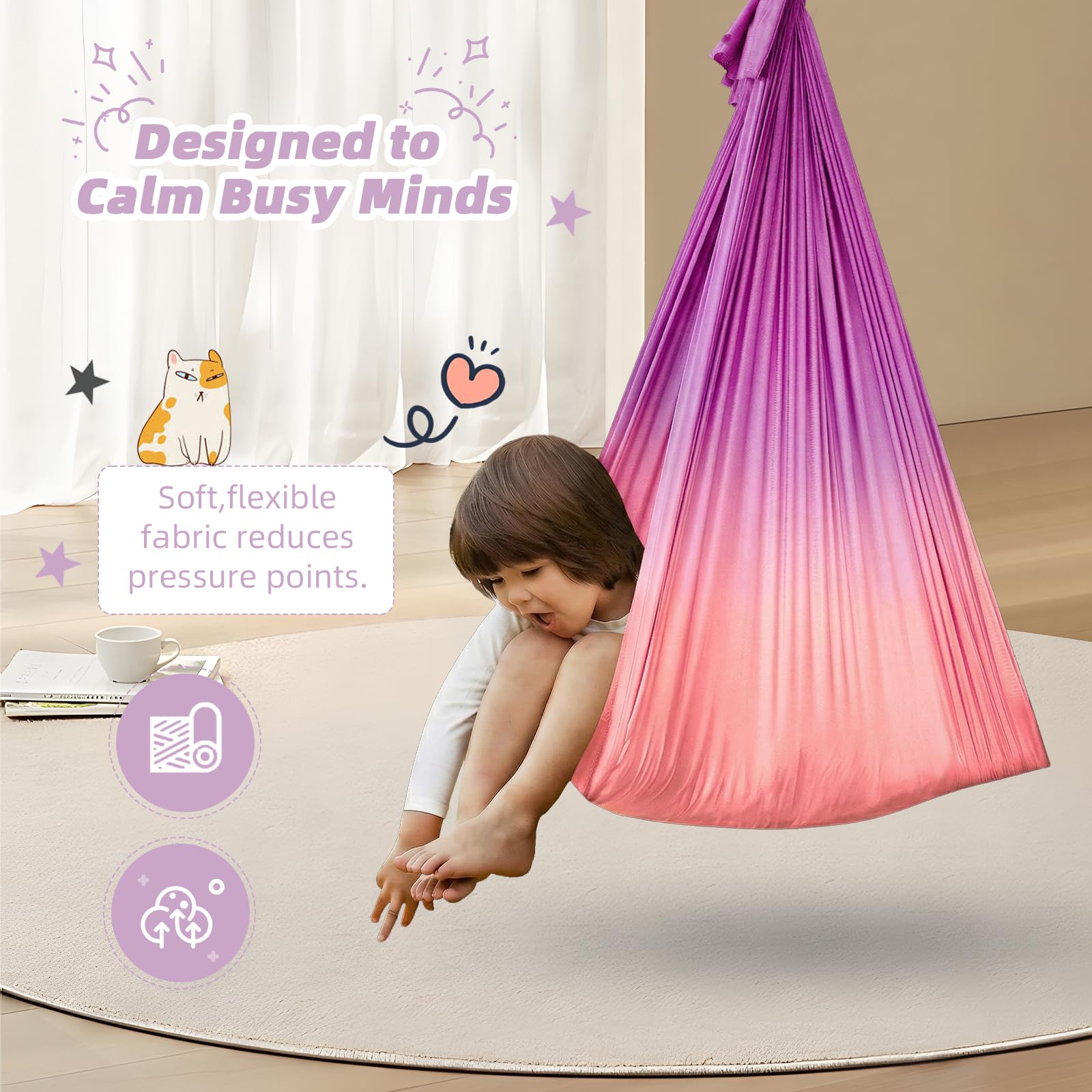 Aokitec Sensory Swing showing installation instructions