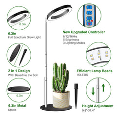 Aokrean grow light in use on a desk with plants