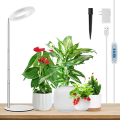 Aokrean Halo Grow Light 6.3in front view with adjustable pole