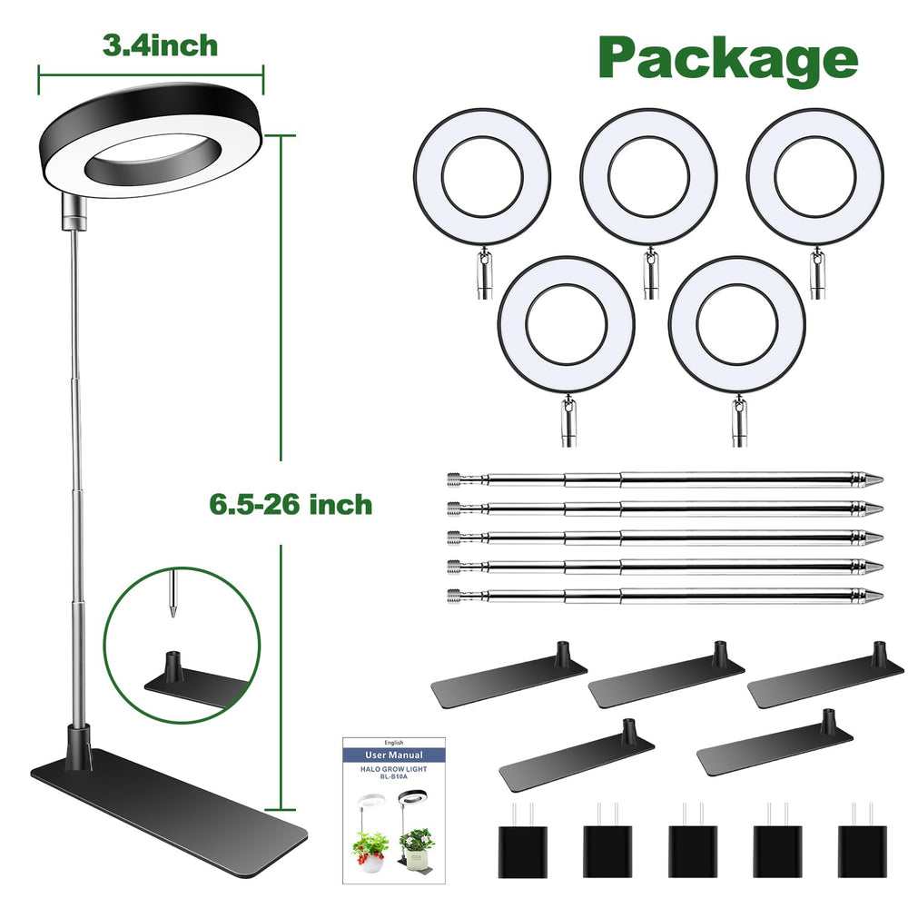 Aokrean Halo Grow Light packaging with product details