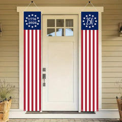 aolime 250th Anniversary American Flag Banner with rod and string