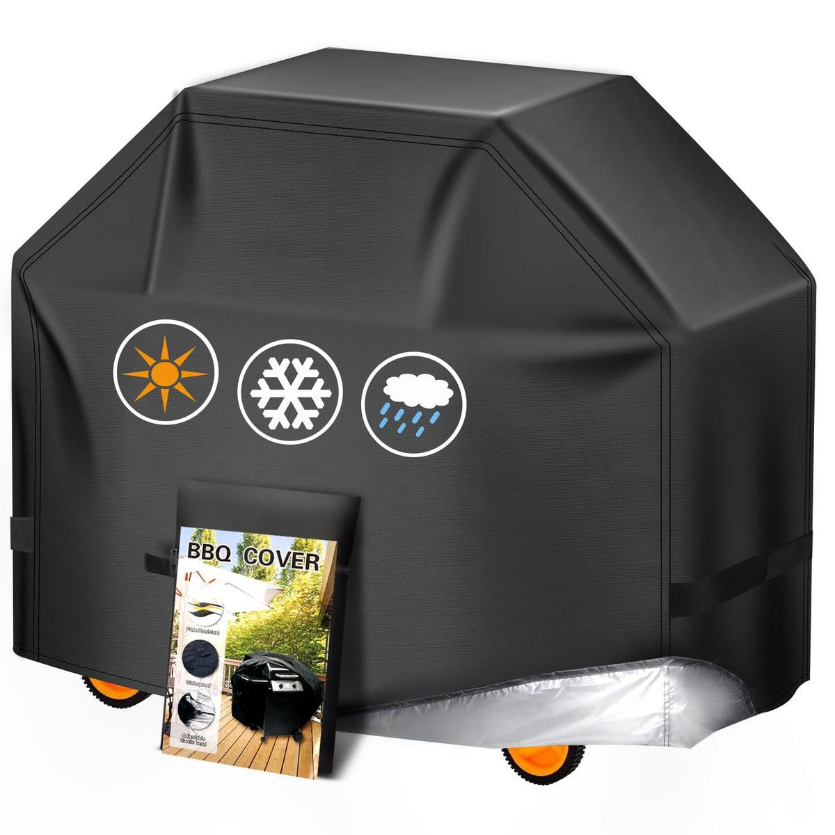 Aoretic 55 inch BBQ grill cover front view
