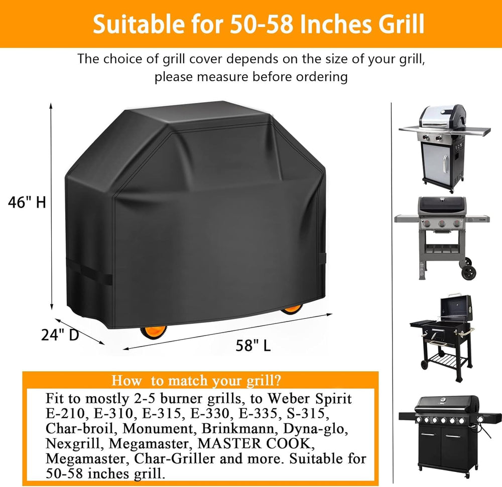 Aoretic grill cover displayed on a wooden patio table