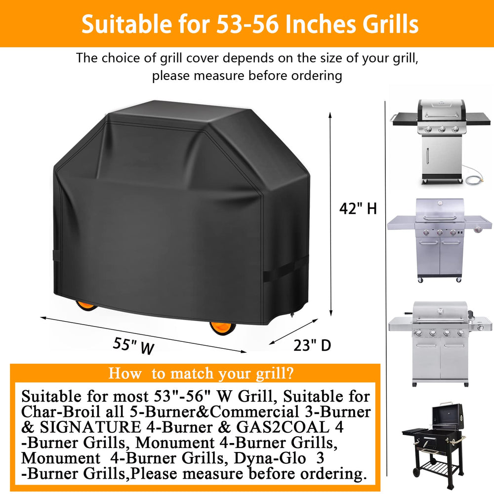 Aoretic grill cover on a Char-Broil grill