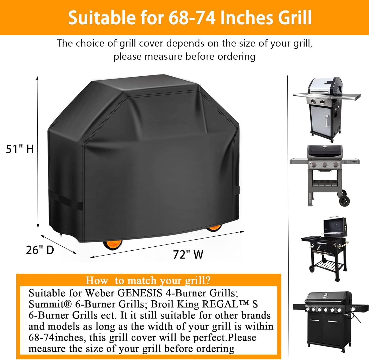 Aoretic grill cover on a Weber grill, showcasing fit