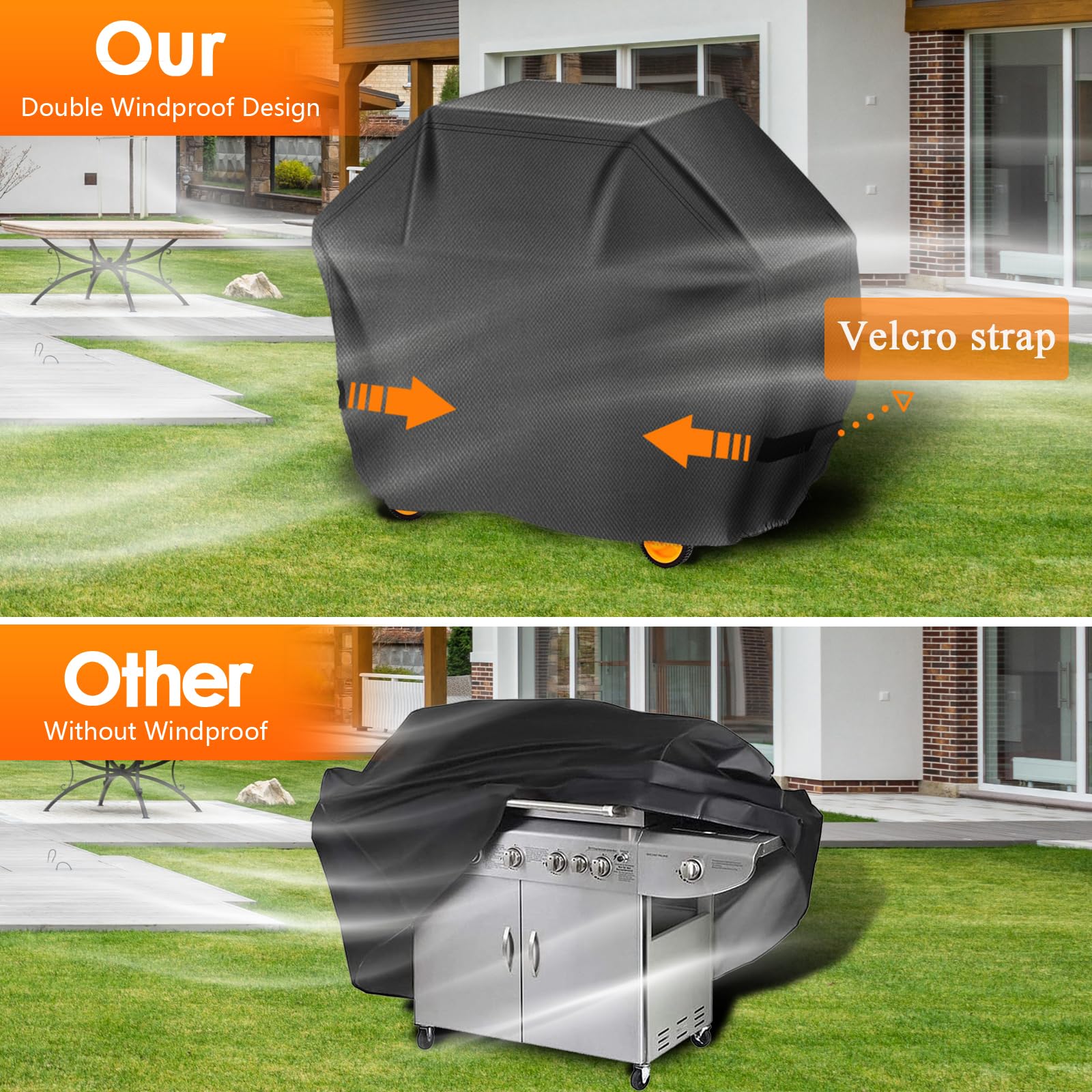 Aoretic grill cover packaged for delivery