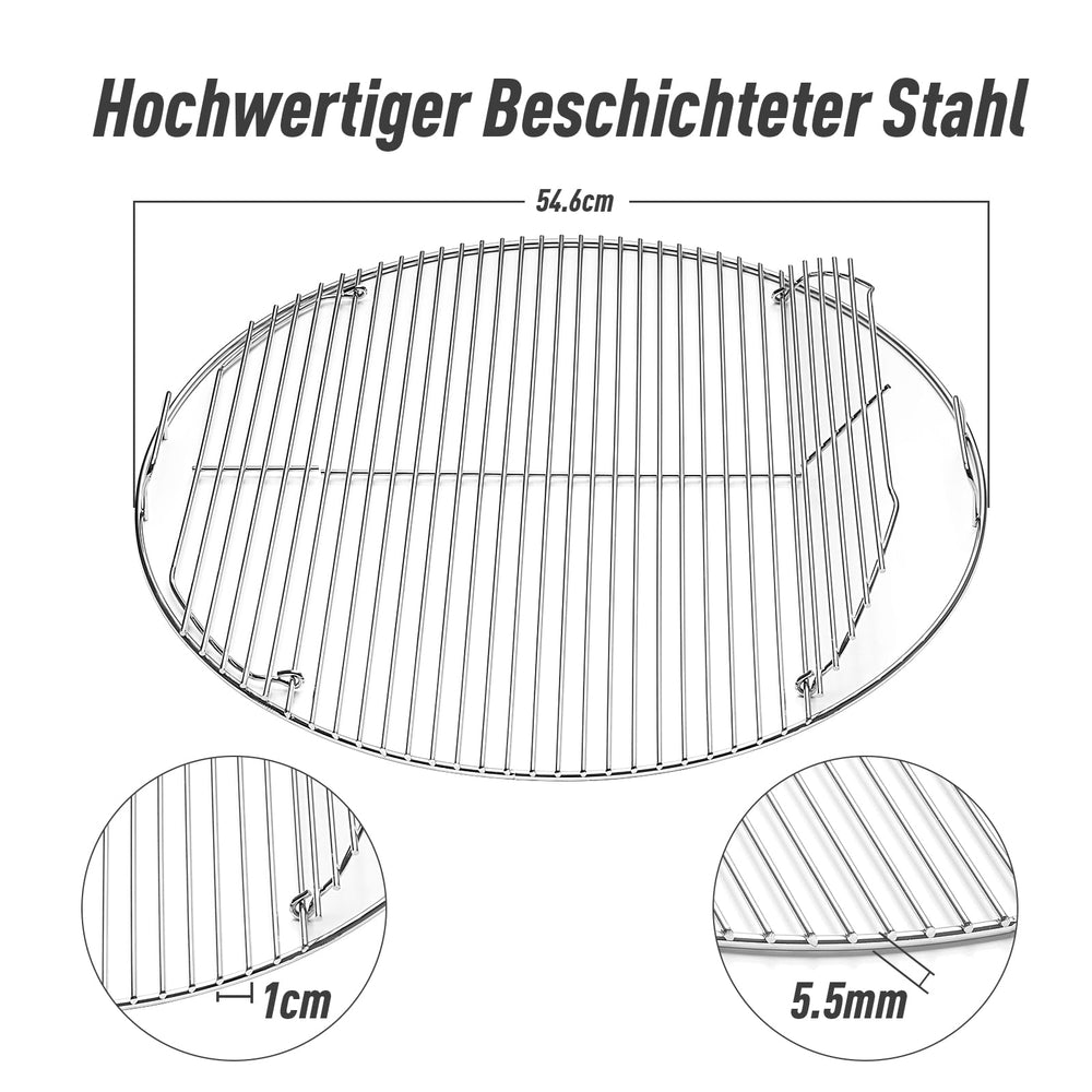 AOREWTGGH 22 Inch Grill Grate Replacement for Weber, side view