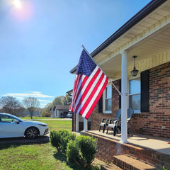 AOTAI American Flag 2.5x4 FT side view showing sewn stripes