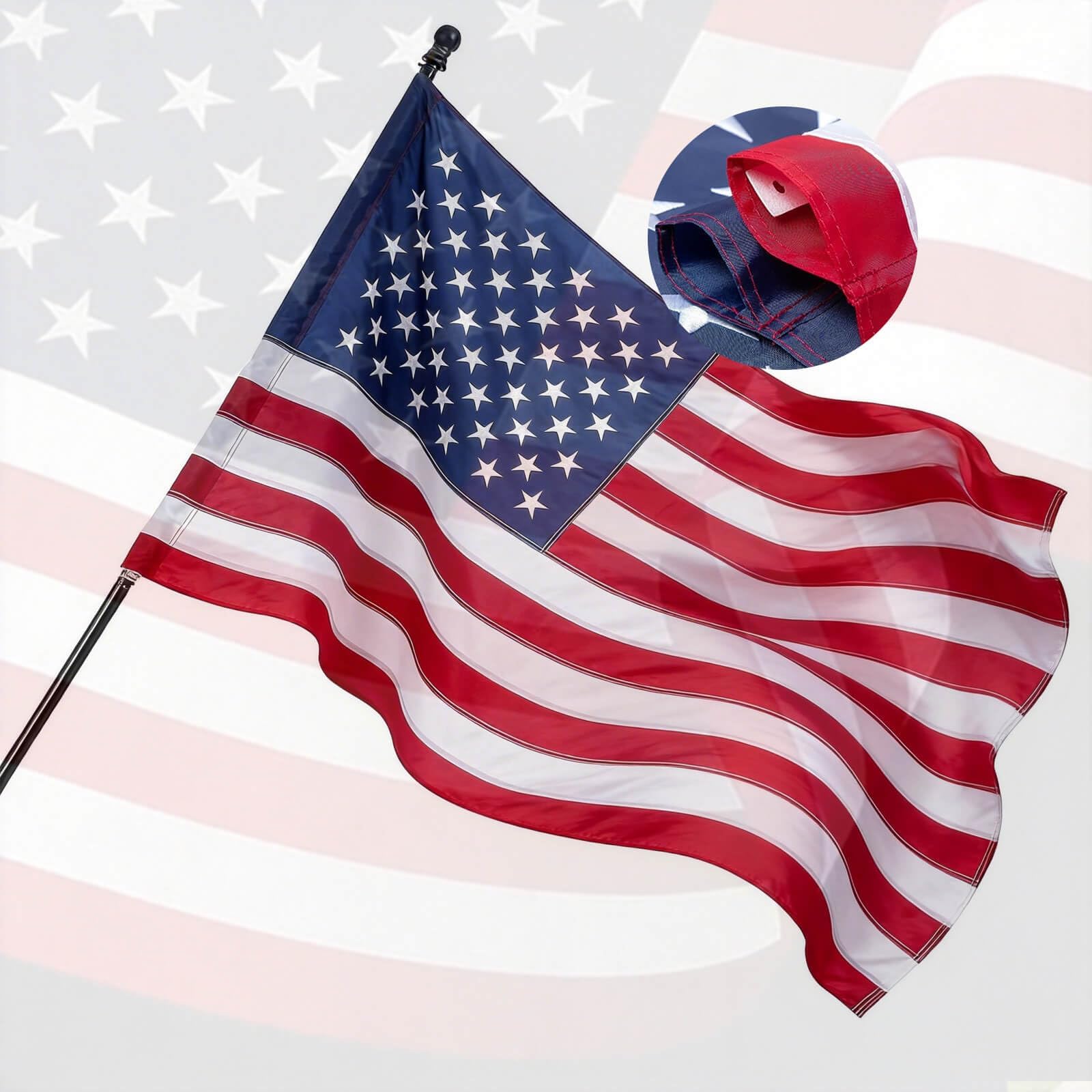 AOTAI American Flag 2x3 FT front view with vibrant colours