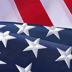 AOTAI American Flag 5x8 FT front view with embroidered stars