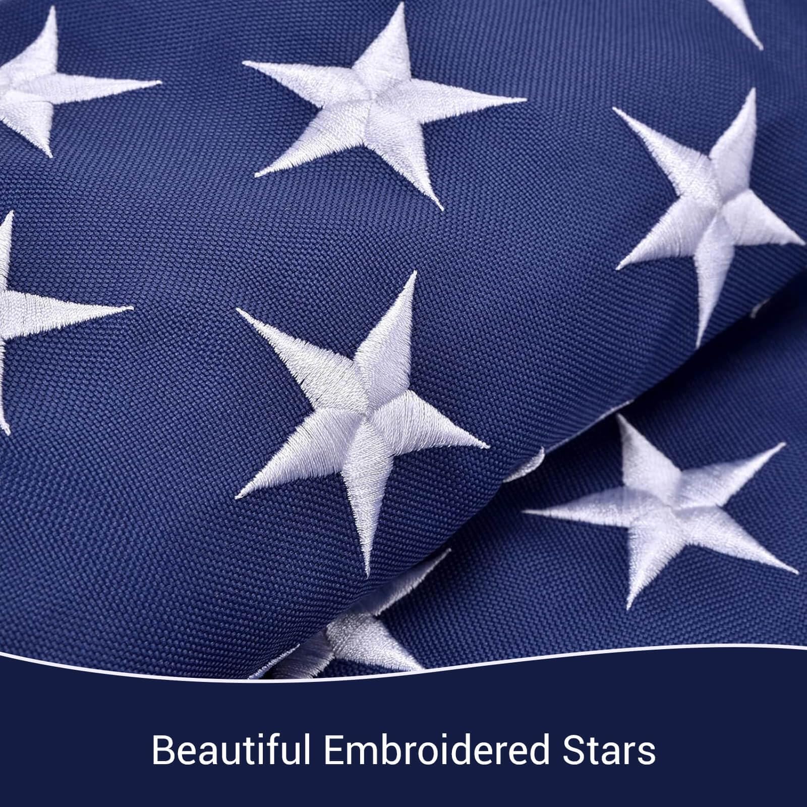 AOTAI American Flag in a garden setting