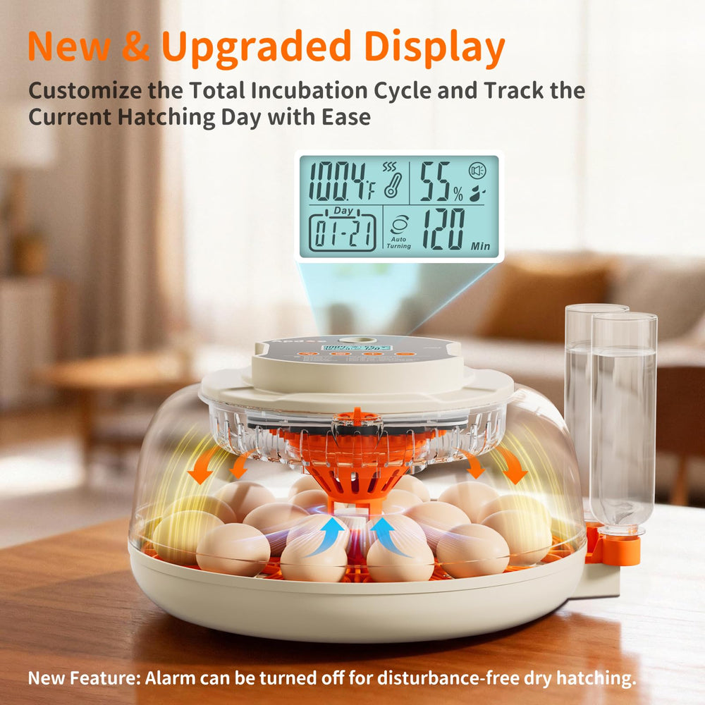 Apdoe Egg Incubator showing external water bottle