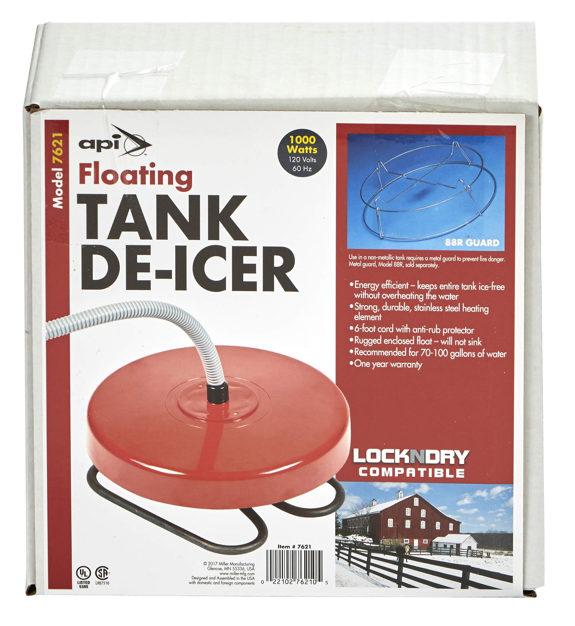 API 1000-Watt Floating De-Icer in pond