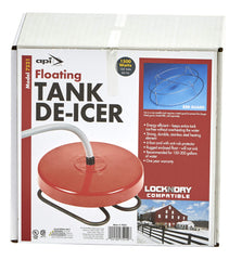API Floating Pond De-Icer in a pond during winter
