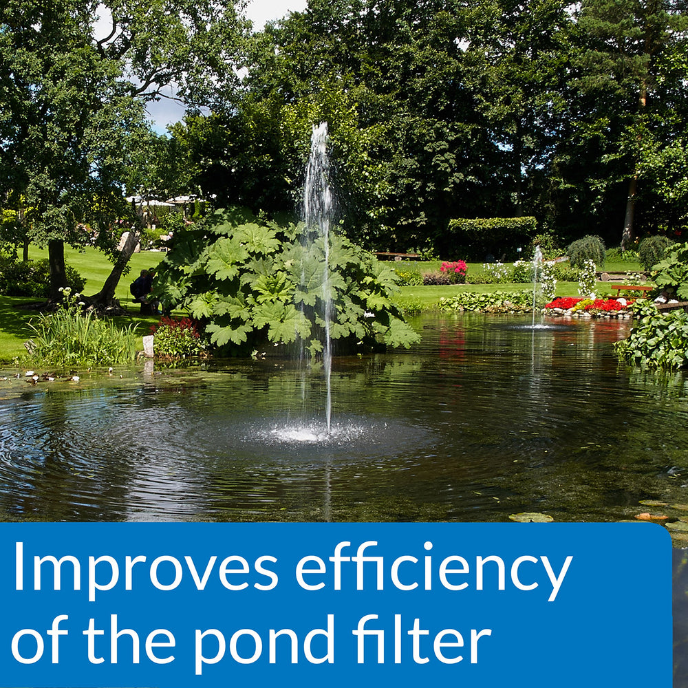 API Pond ACCU-Clear 64 oz displayed with pond background