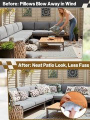 Apipi Weighted Pillow Insert placed inside a decorative pillow cover