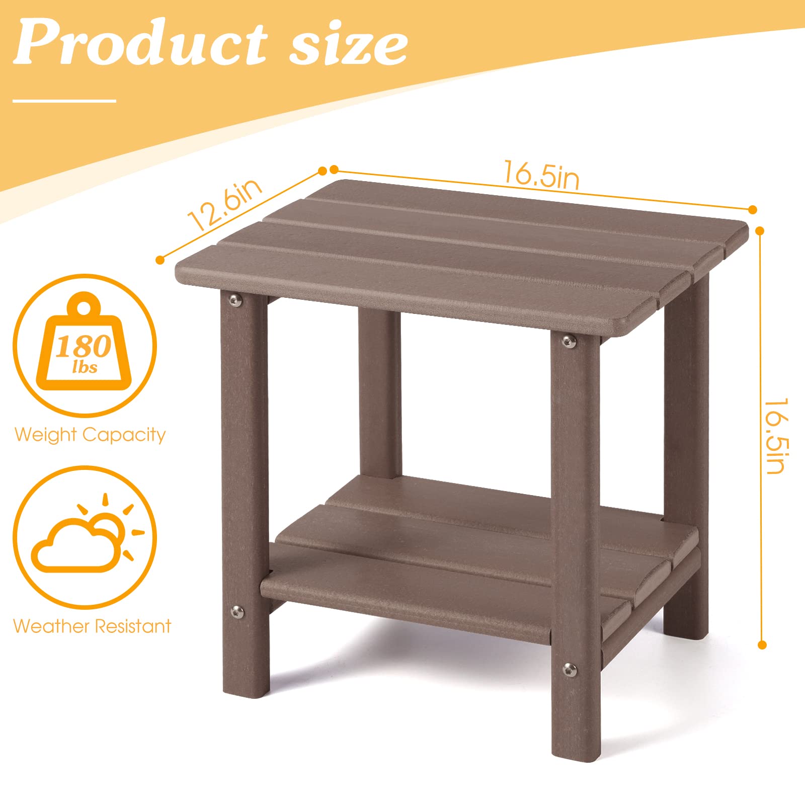 Apolimi 2-tier side table with upper and lower storage racks