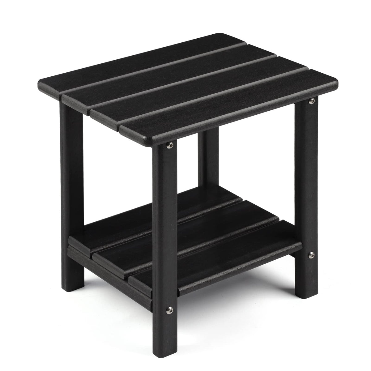 Apolimi Adirondack Outdoor Side Table black front view