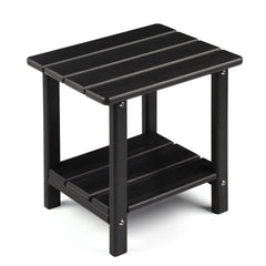 Apolimi Adirondack Outdoor Side Table black front view