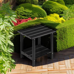Apolimi Adirondack Outdoor Side Table black with two tiers