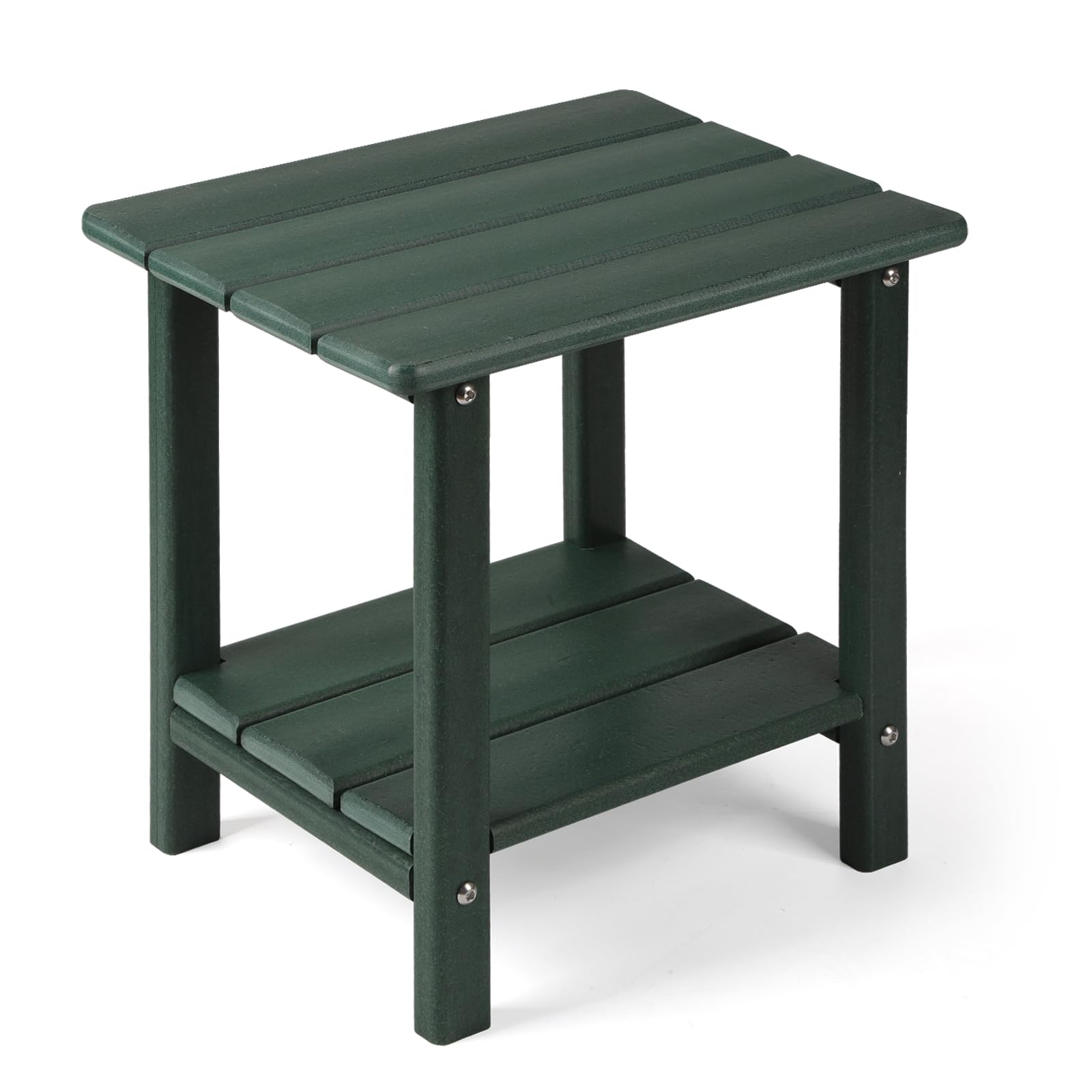 Apolimi Adirondack Outdoor Side Table in forest green front view