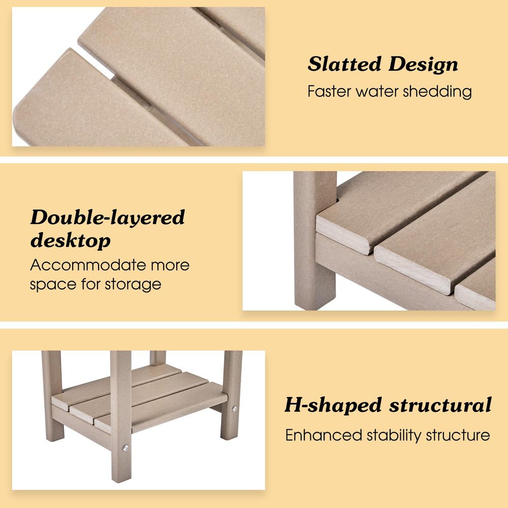 Apolimi Adirondack Outdoor Side Table in outdoor setting