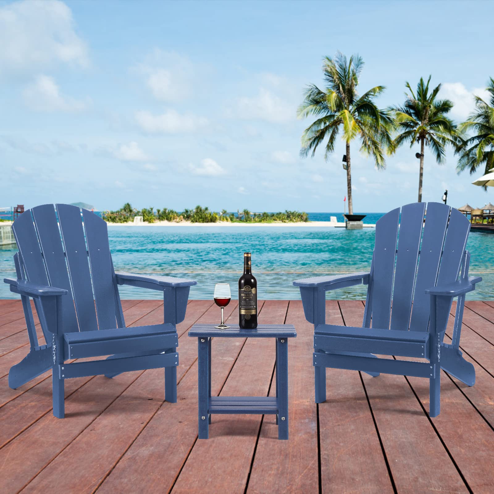Apolimi Adirondack Outdoor Side Table in outdoor setting