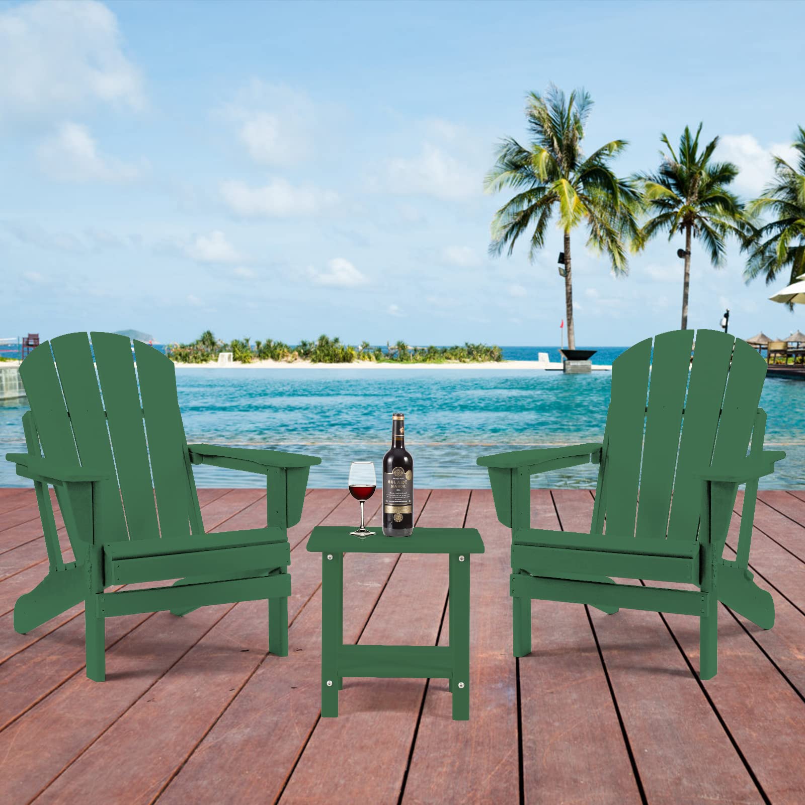 Apolimi Adirondack Outdoor Side Table showing its sturdy construction