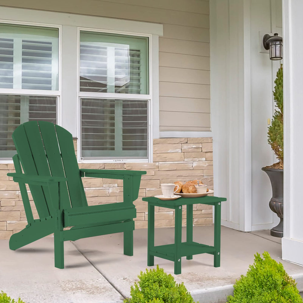 Apolimi Adirondack Outdoor Side Table side view with two tiers