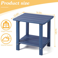 Apolimi Adirondack Outdoor Side Table with items on it