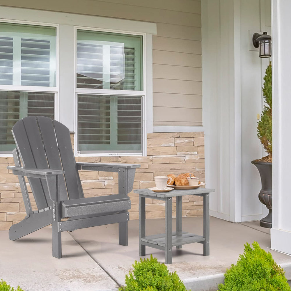 Apolimi side table with two tiers showing upper and lower storage