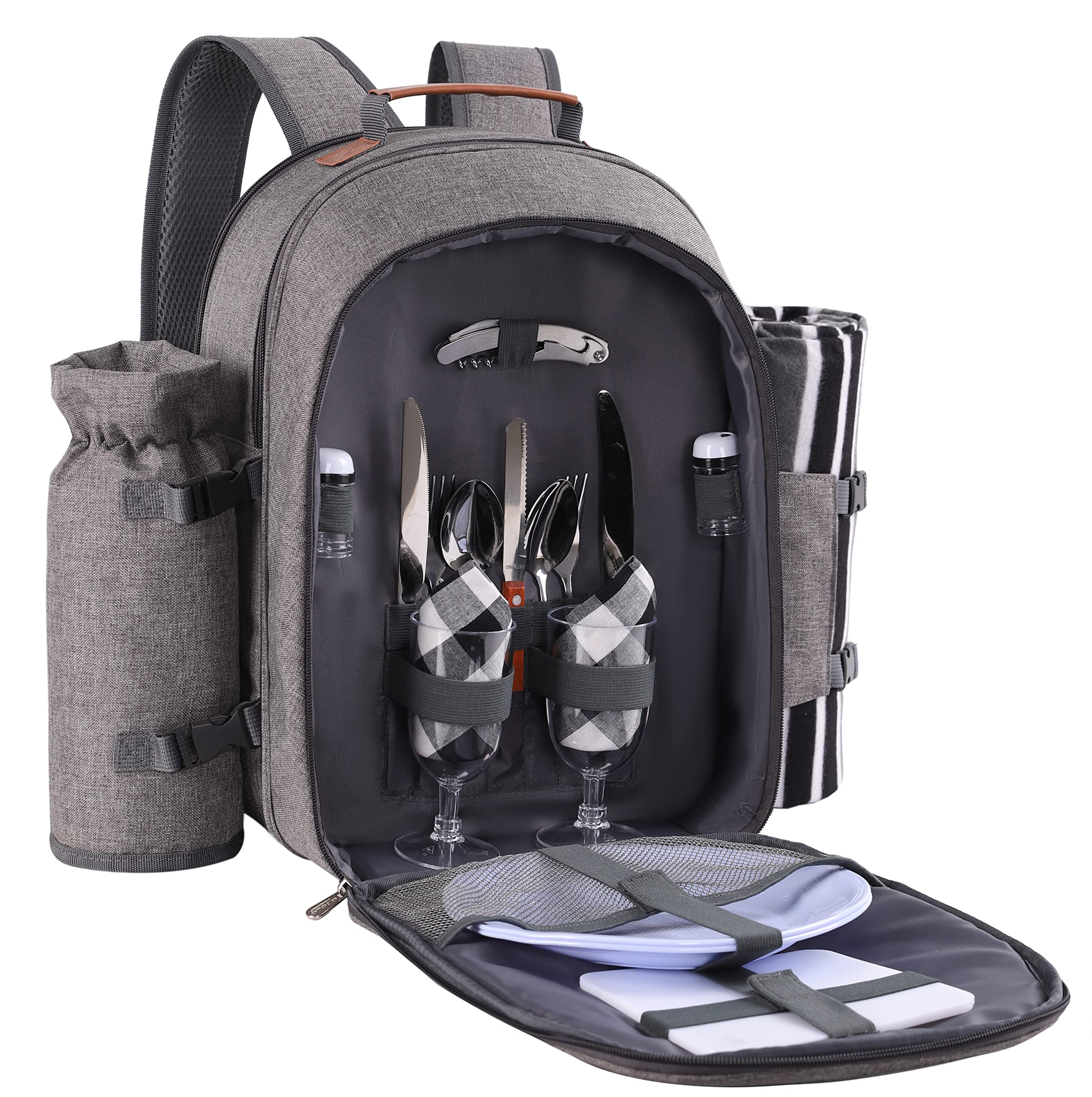 Apollo Walker Picnic Backpack Set for 2 with cooler compartment