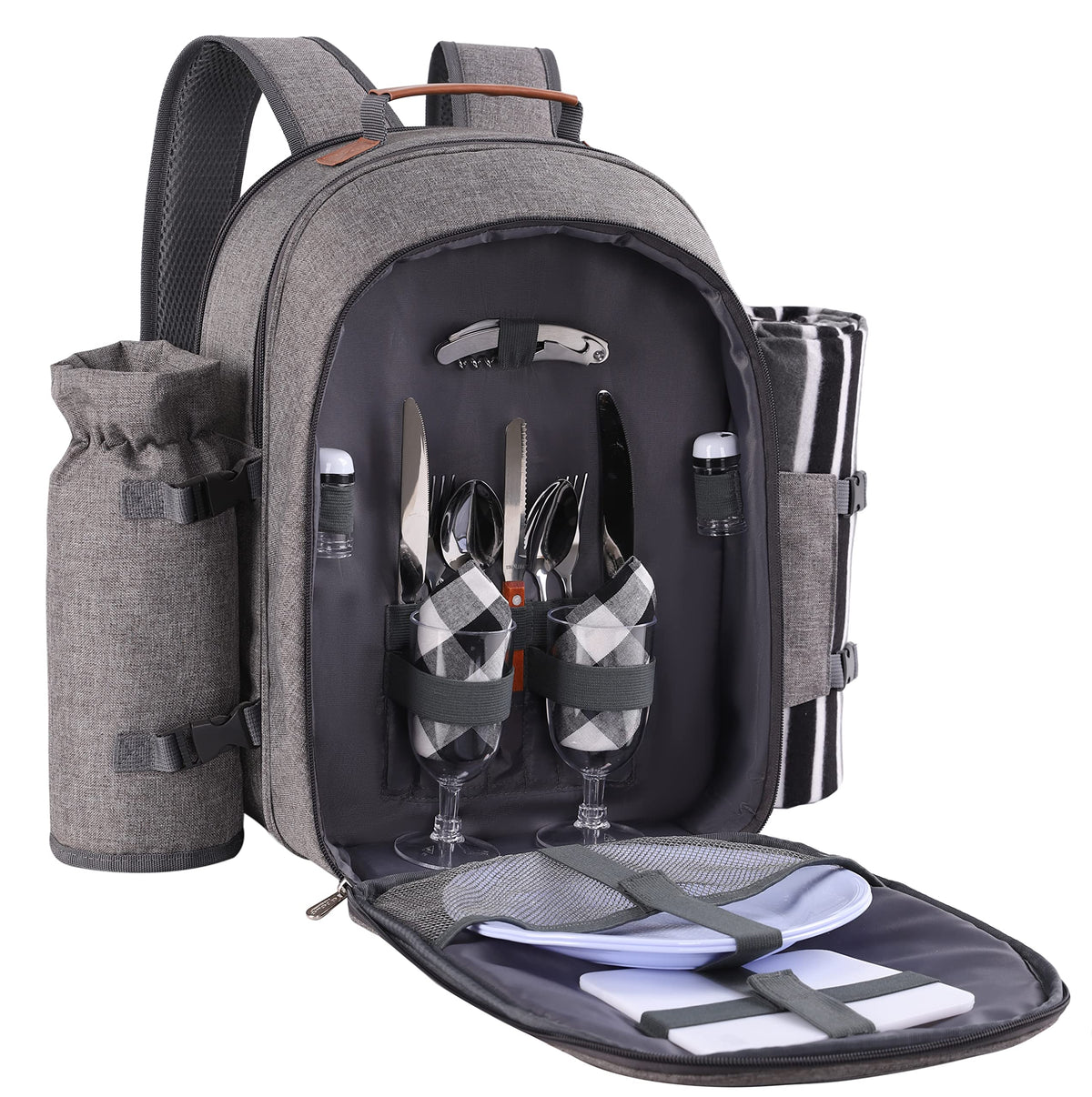 Apollo Walker Picnic Backpack Set for 2 with cooler compartment