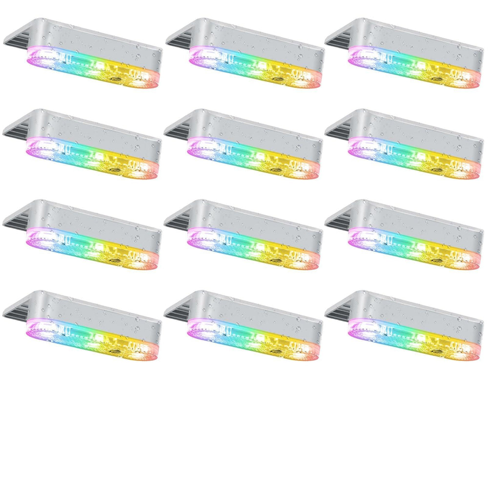 APONUO Solar Pool Lights 8 Pack with colorful illumination