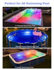 APONUO Solar Pool Lights remote control close-up