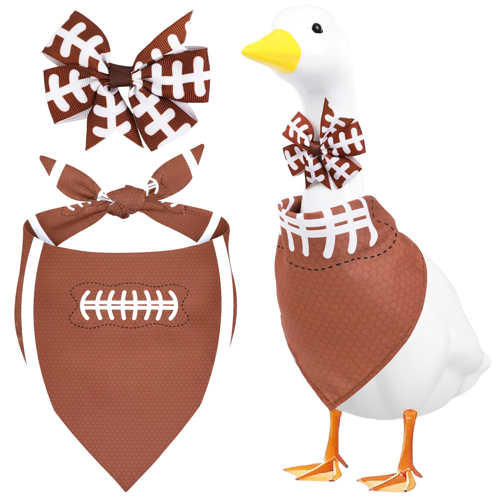 Aposwow Porch Goose Football Outfits with bow tie and bandana