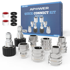 APOWER Pressure Washer Quick Connect Kit packaging front view