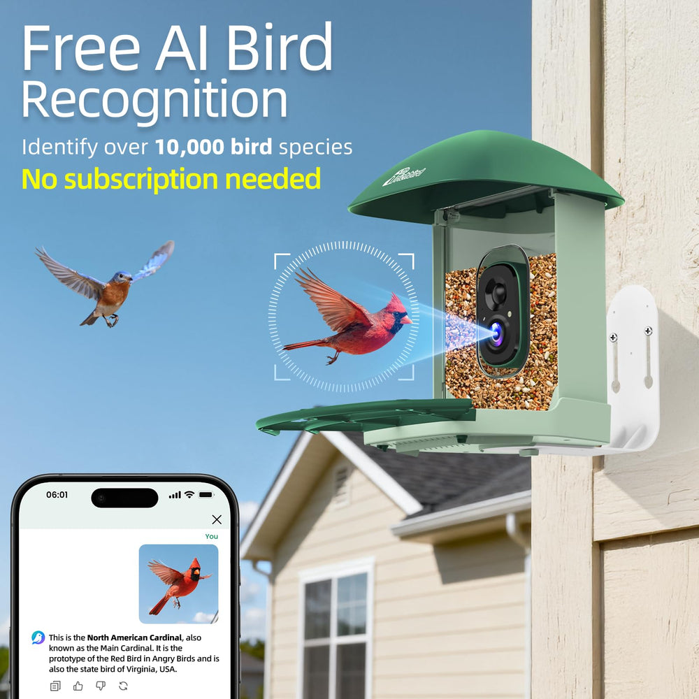 App interface for RichBird Smart Bird Feeder