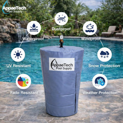AppaeTech pool filter cover on an inground filter
