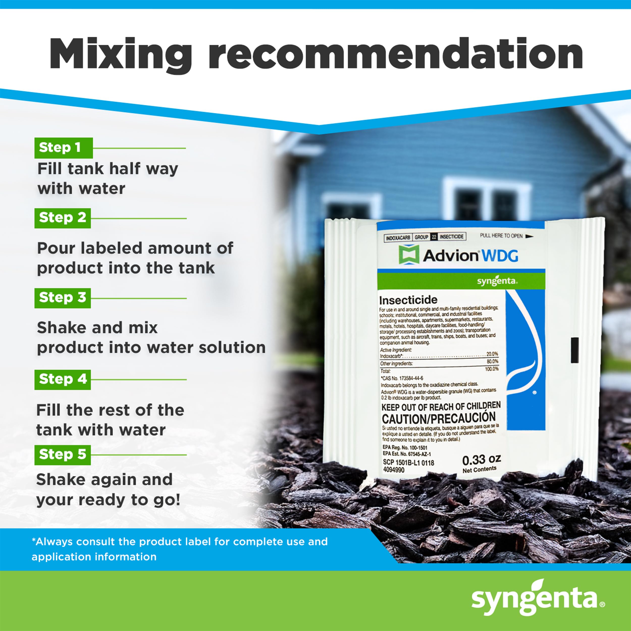 Application of Syngenta Advion WDG Insecticide as foam