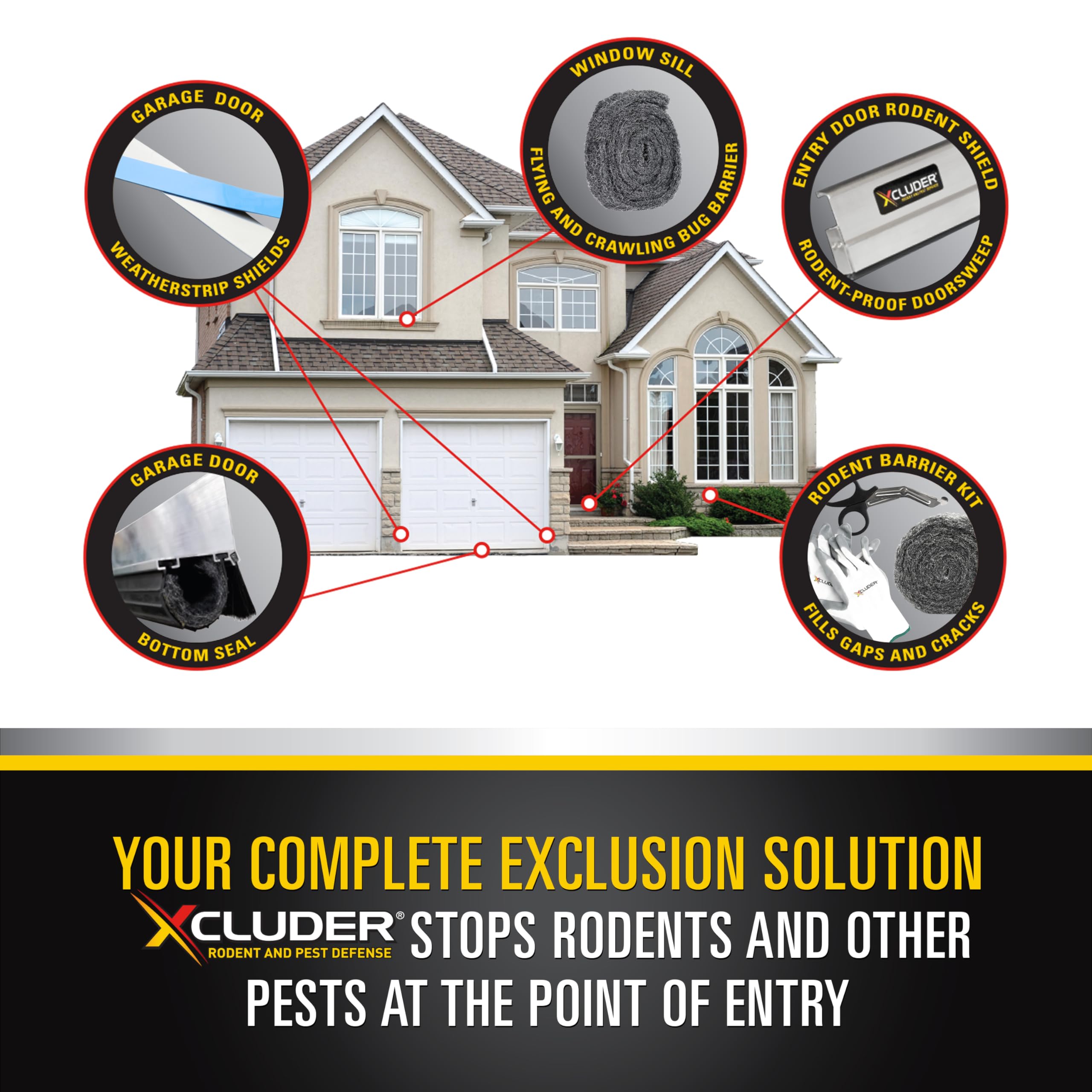 Application of Xcluder Fill Fabric sealing a gap in a wall
