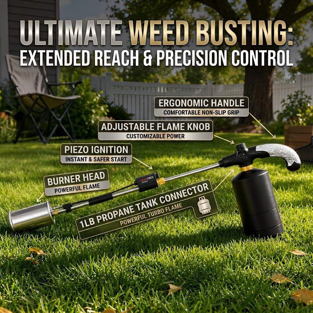 ApyraX Propane Torch Weed Burner side view with metal construction