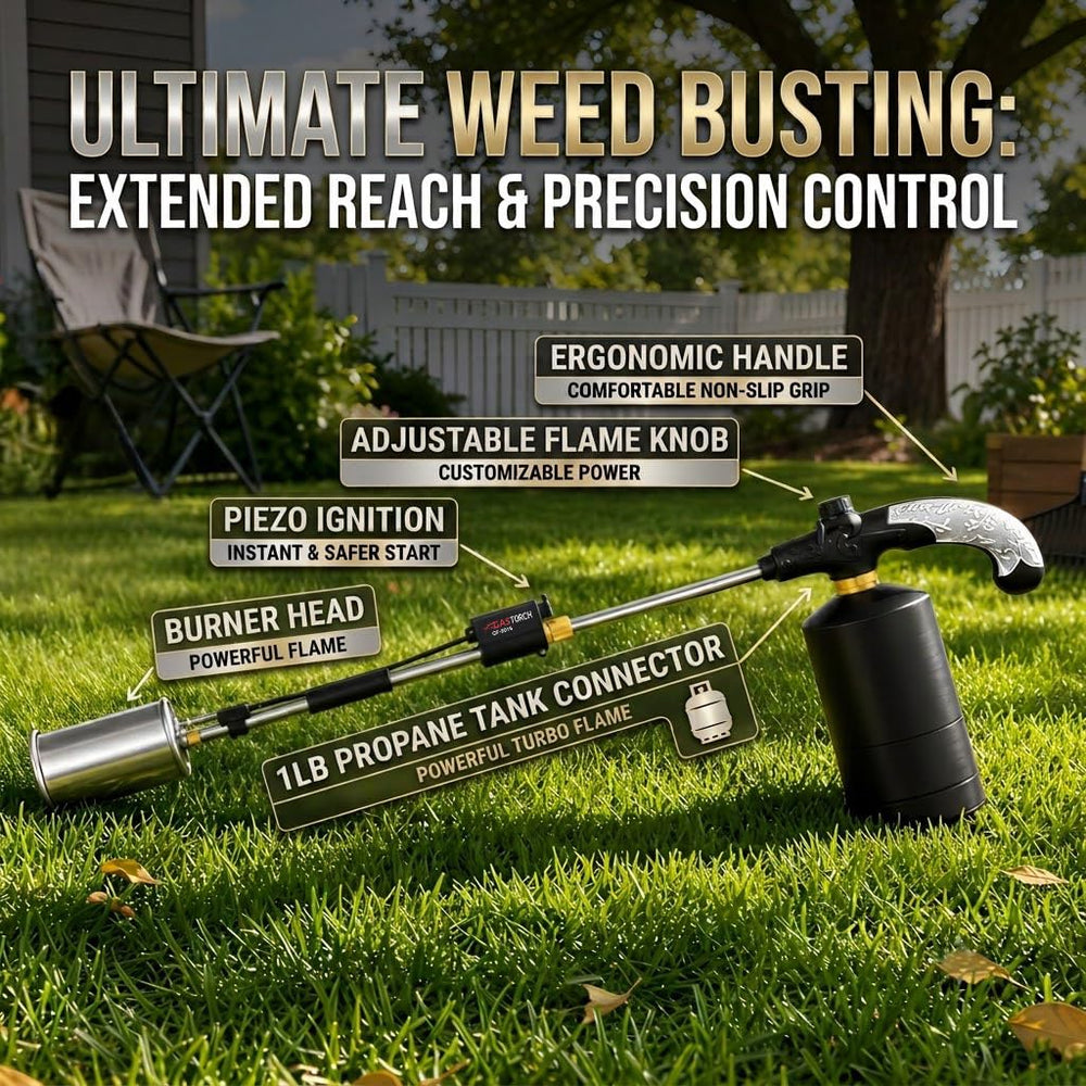 ApyraX Propane Torch Weed Burner side view with metal construction